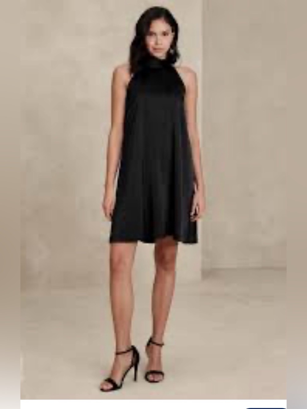Banana Republic Factory Satin Halter-Neck Dress- Size Large